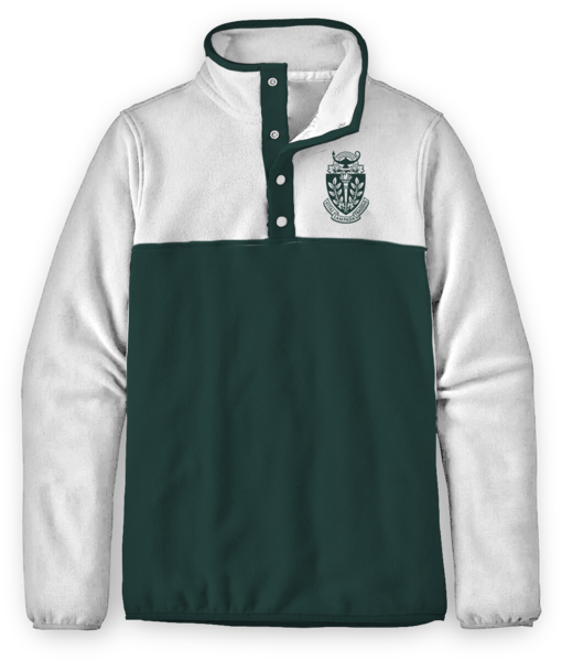 ADULT Custom HC Green and White Fleece Sweatshirt